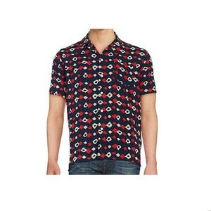 Lord &Taylor Man Ikat Rayon Camp Shirt Large